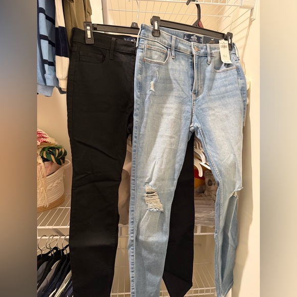 Hollister Denim - Hollister Black and Denim high rise super skinny Jeans size 7S